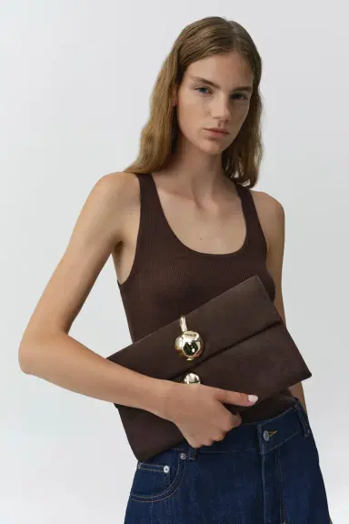 Simkhai Amaya Nubuck Leather Clutch | Thumbnail 2