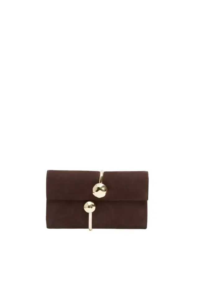 Simkhai Amaya Nubuck Leather Clutch