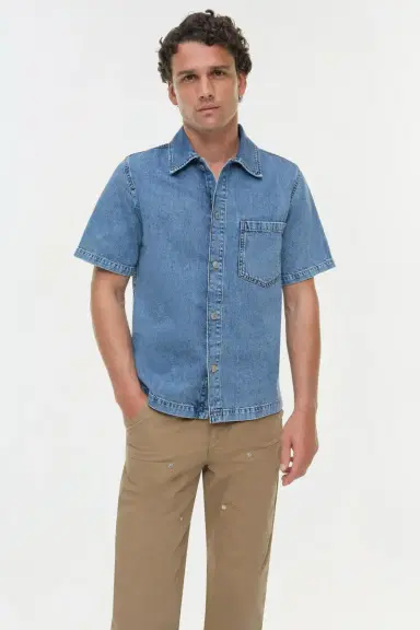 Simkhai Ardent Denim Shirt | Thumbnail 3