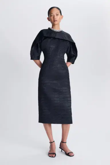 Simkhai Ashleigh Embellished Satin Midi Dress | Thumbnail 3 Simkhai Ashleigh Embellished Satin Midi Dress | Thumbnail 3