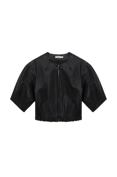 Simkhai Austyn Short Sleeve Leather Jacket | Thumbnail 1 Simkhai Austyn Short Sleeve Leather Jacket | Thumbnail 1