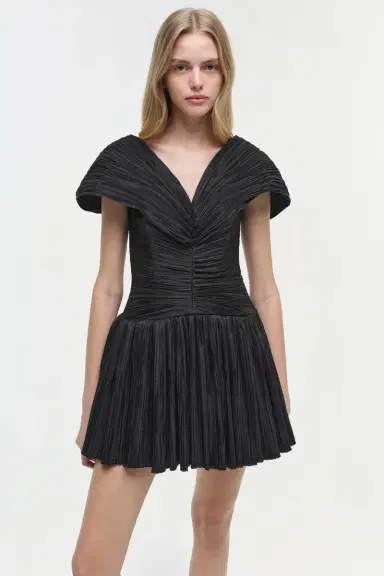 Simkhai Avarie Plisse Mini Dress | Thumbnail 3
