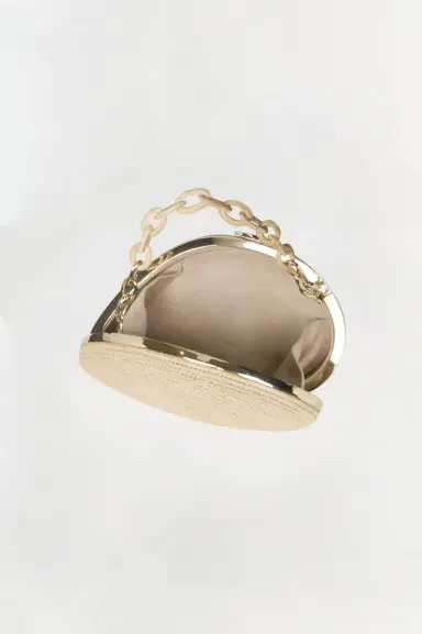 Simkhai Bridget Raffia Oyster Shell Clutch | Thumbnail 4