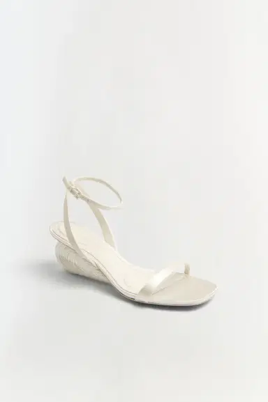 Simkhai Bridget Satin Shell Wedge Sandal | Thumbnail 3