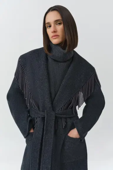 Simkhai Carrie Fringe Coat | Thumbnail 3