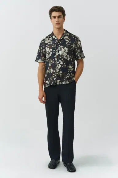 Simkhai Casper Printed Silk Shirt | Thumbnail 2 Simkhai Casper Printed Silk Shirt | Thumbnail 2
