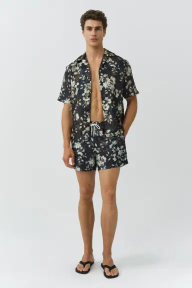 Simkhai Casper Printed Silk Shirt | Thumbnail 5 Simkhai Casper Printed Silk Shirt | Thumbnail 5