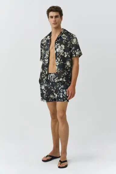 Simkhai Casper Printed Silk Shirt | Thumbnail 6 Simkhai Casper Printed Silk Shirt | Thumbnail 6