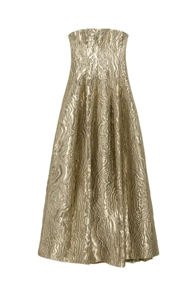 Simkhai Celeste Metallic Jacquard Gown