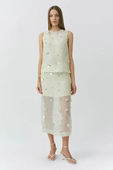 Simkhai Celia Embellished Organza Top | Thumbnail 2 Simkhai Celia Embellished Organza Top | Thumbnail 2