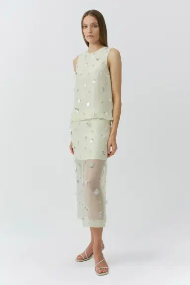 Simkhai Celia Embellished Organza Top | Thumbnail 4 Simkhai Celia Embellished Organza Top | Thumbnail 4