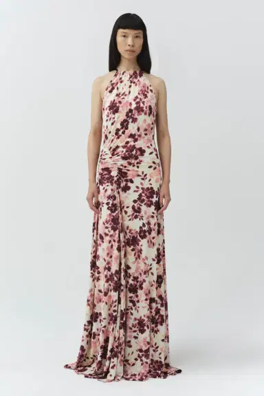 Simkhai Cerin Draped Jersey Halter Maxi Dress | Thumbnail 2 Simkhai Cerin Draped Jersey Halter Maxi Dress | Thumbnail 2