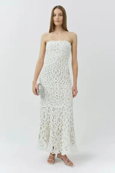 Simkhai Clairis Lace Bustier Midi Dress | Thumbnail 2