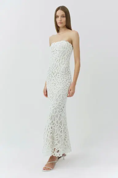 Simkhai Clairis Lace Bustier Midi Dress | Thumbnail 3