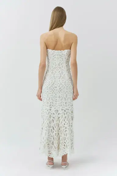 Simkhai Clairis Lace Bustier Midi Dress | Thumbnail 5