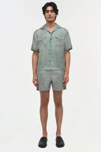 Simkhai Clarke Silk Foulard Camp Shirt | Thumbnail 6 Simkhai Clarke Silk Foulard Camp Shirt | Thumbnail 6