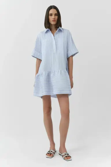 Simkhai Cris Short Sleeve Shirt Dress | Thumbnail 2 Simkhai Cris Short Sleeve Shirt Dress | Thumbnail 2