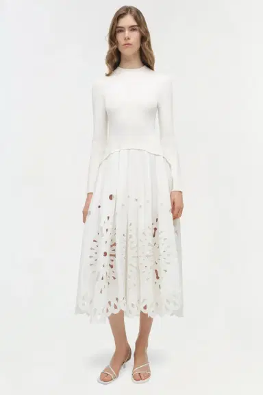 Simkhai Daila Embroidered Knit Midi Dress | Thumbnail 2 Simkhai Daila Embroidered Knit Midi Dress | Thumbnail 2