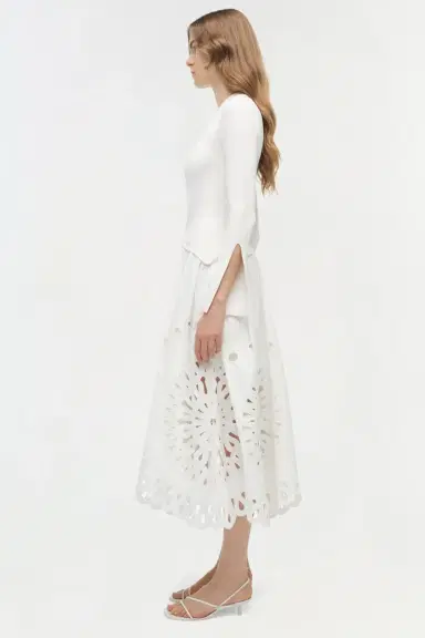 Simkhai Daila Embroidered Knit Midi Dress | Thumbnail 4 Simkhai Daila Embroidered Knit Midi Dress | Thumbnail 4