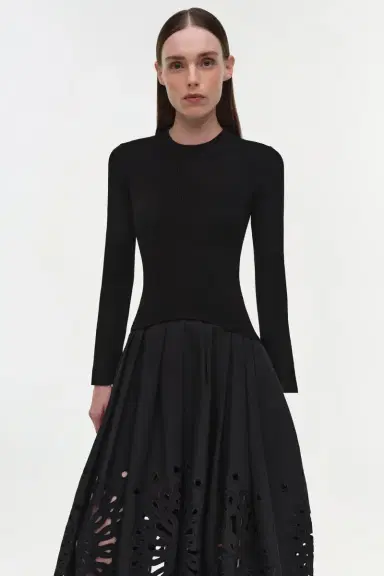 Simkhai Daila Embroidered Knit Midi Dress | Thumbnail 3 Simkhai Daila Embroidered Knit Midi Dress | Thumbnail 3
