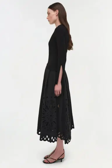 Simkhai Daila Embroidered Knit Midi Dress | Thumbnail 4 Simkhai Daila Embroidered Knit Midi Dress | Thumbnail 4
