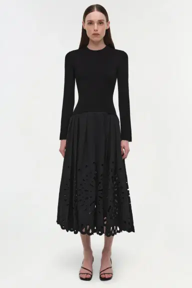 Simkhai Daila Embroidered Knit Midi Dress | Thumbnail 6 Simkhai Daila Embroidered Knit Midi Dress | Thumbnail 6