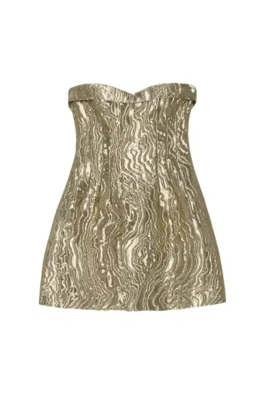 Simkhai Darcie Metallic Jacquard Mini Dress | Thumbnail 1 Simkhai Darcie Metallic Jacquard Mini Dress | Thumbnail 1