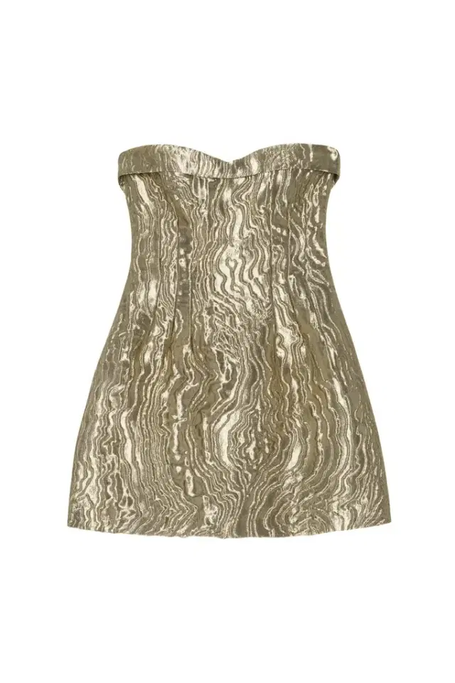Simkhai Darcie Metallic Jacquard Mini Dress