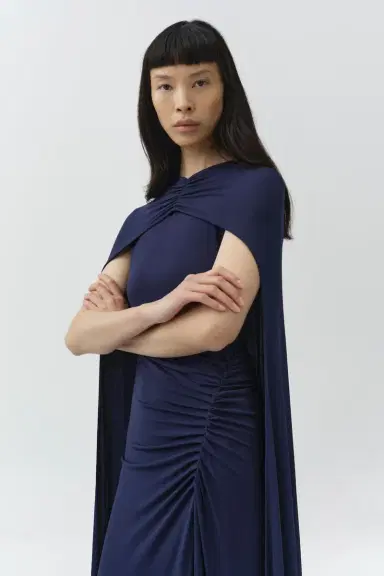 Simkhai Demi Draped Jersey Cape Gown | Thumbnail 4 Simkhai Demi Draped Jersey Cape Gown | Thumbnail 4