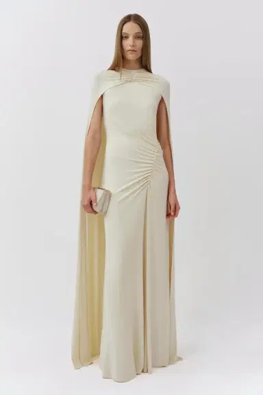 Simkhai Demi Draped Jersey Cape Gown | Thumbnail 3 Simkhai Demi Draped Jersey Cape Gown | Thumbnail 3