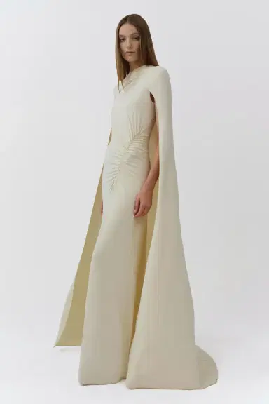 Simkhai Demi Draped Jersey Cape Gown | Thumbnail 5 Simkhai Demi Draped Jersey Cape Gown | Thumbnail 5