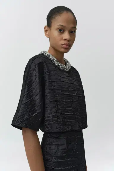 Simkhai Elvessa Embellished Satin Jacket | Thumbnail 3 Simkhai Elvessa Embellished Satin Jacket | Thumbnail 3