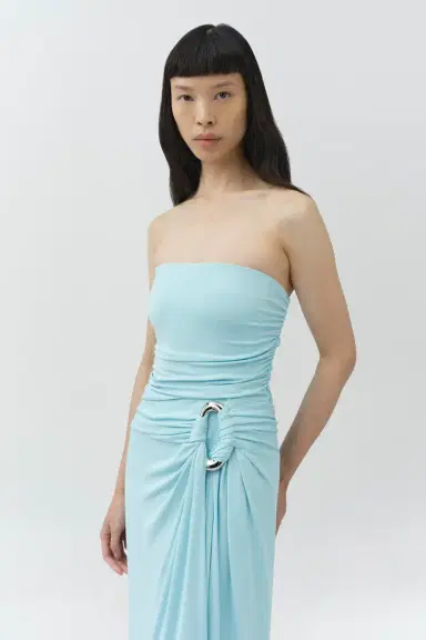 Simkhai Emma Strapless Draped Jersey Bustier Gown | Thumbnail 3 Simkhai Emma Strapless Draped Jersey Bustier Gown | Thumbnail 3