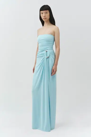 Simkhai Emma Strapless Draped Jersey Bustier Gown | Thumbnail 4 Simkhai Emma Strapless Draped Jersey Bustier Gown | Thumbnail 4
