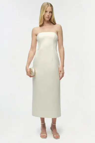 Simkhai Enid Satin Bustier Midi Dress | Thumbnail 2