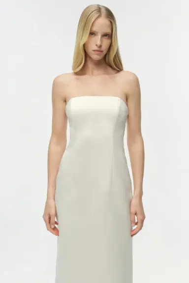 Simkhai Enid Satin Bustier Midi Dress | Thumbnail 3