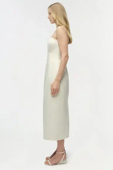 Simkhai Enid Satin Bustier Midi Dress | Thumbnail 4