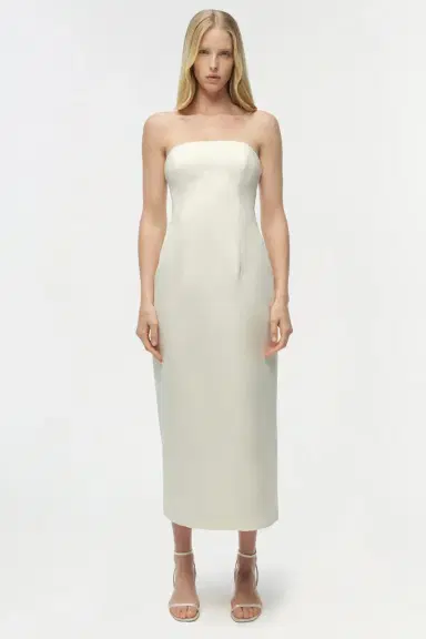 Simkhai Enid Satin Bustier Midi Dress | Thumbnail 6
