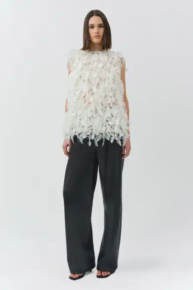 Simkhai Fei Feathery Satin Top | Thumbnail 2 Simkhai Fei Feathery Satin Top | Thumbnail 2