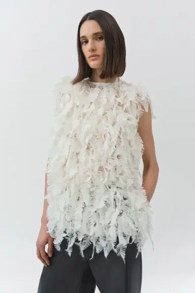 Simkhai Fei Feathery Satin Top | Thumbnail 3 Simkhai Fei Feathery Satin Top | Thumbnail 3