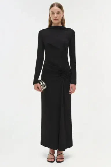 Simkhai Ferrera Draped Jersey Midi Dress | Thumbnail 6 Simkhai Ferrera Draped Jersey Midi Dress | Thumbnail 6
