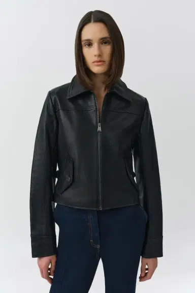 Simkhai Freeman Leather Jacket | Thumbnail 3 Simkhai Freeman Leather Jacket | Thumbnail 3