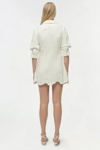 Simkhai Freya Embroidered Linen Mini Dress | Thumbnail 5