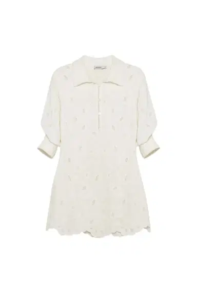 Simkhai Freya Embroidered Linen Mini Dress | Thumbnail 1