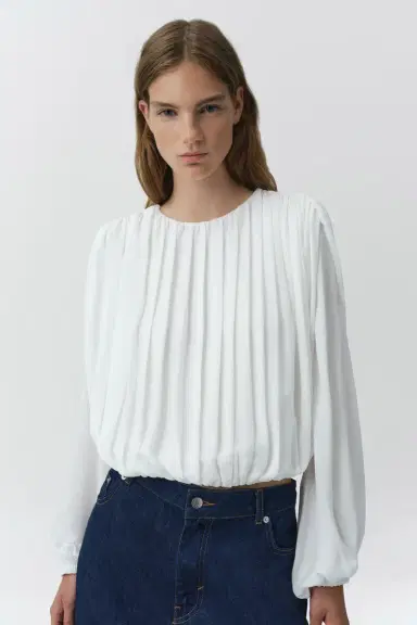 Simkhai Frida Silk Georgette Top | Thumbnail 3