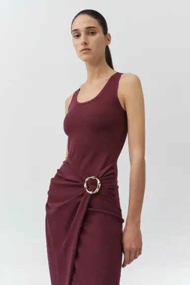 Simkhai Genne Draped Knit Midi Dress | Thumbnail 3 Simkhai Genne Draped Knit Midi Dress | Thumbnail 3