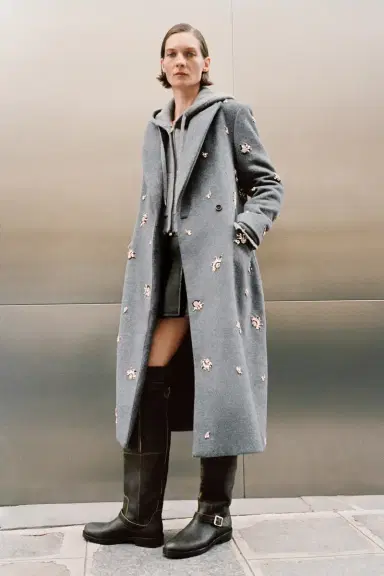 Simkhai Gianni Embellished Wool Coat | Thumbnail 2