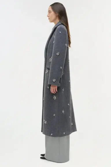 Simkhai Gianni Embellished Wool Coat | Thumbnail 5