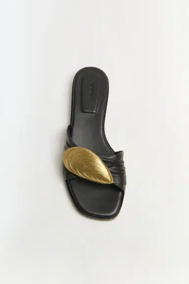 Simkhai Gigi Oyster Leather Flat Slide | Thumbnail 2 Simkhai Gigi Oyster Leather Flat Slide | Thumbnail 2