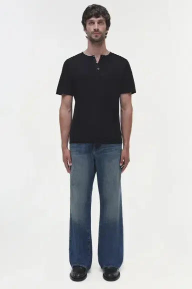Simkhai Hayes Silk Linen Henley | Thumbnail 6 Simkhai Hayes Silk Linen Henley | Thumbnail 6